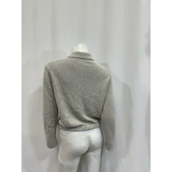 Theory Cotton-Cashmere Grey Cotton Cardigan Size S - Picture 3 of 5